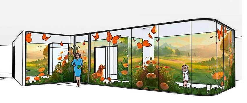 Digital rendering of the playroom being built in Schneider Children&rsquo;s Medical Center in Petah Tikva by the Toys for Hospitalized Children nonprofit in memory of Shiri, Ariel and Kfir Bibas.