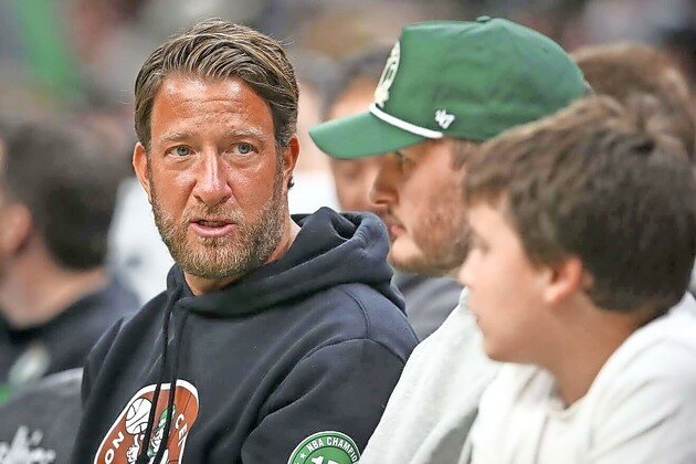 David Portnoy of Barstool Sports during a Celtics-Bucks match at TD Garden in Boston on March 20.