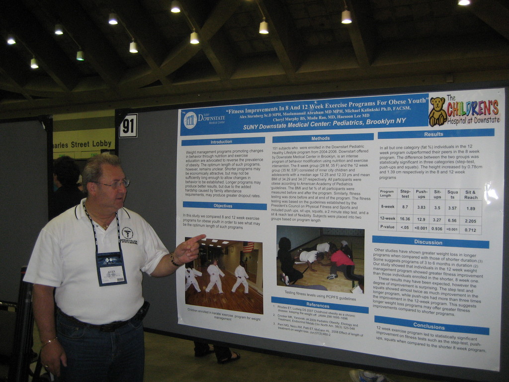 Sternberg during a presentation on children’s fitness results in Baltimore at the Annual Meeting of the American College of Sports Medicine.