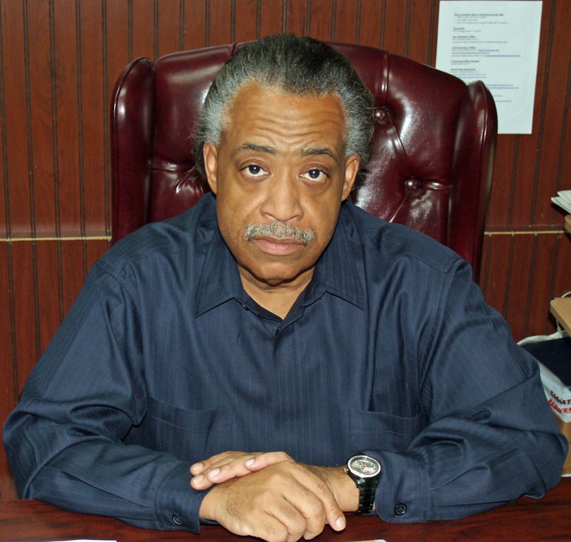 Al Sharpton poses for a photographer in 2007.