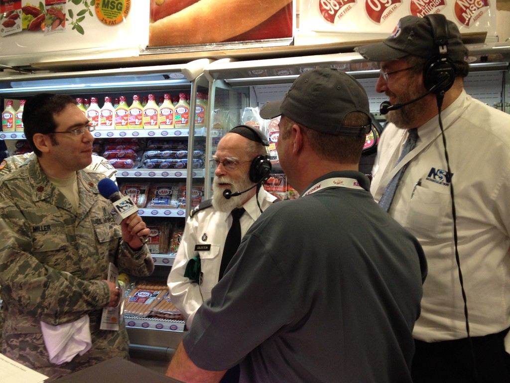 KosherFest is about bringing kosher to the masses, but Major Miller (left), who enjoyed kosher food during a six-week tour in Afghanistan, was to help KosherTroops.com bring kosher food to soldiers everywhere. He