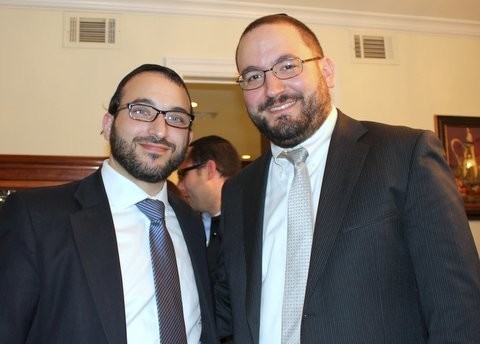 Rabbi Avrohom Fridman and Rabbi Nachum Dinowitz.