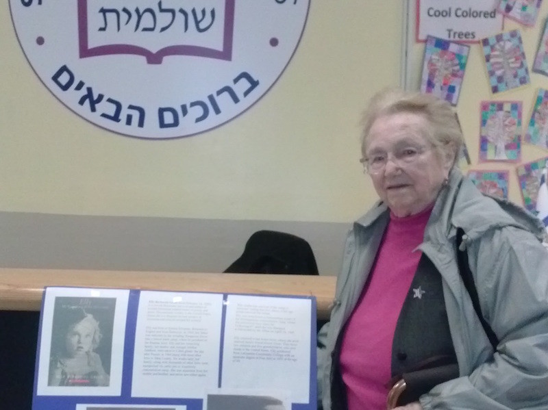 Shulamith Yom HaShoah: After the candles were lit, Elly Berkovits Gross shared memories of her childhood in Romania and relayed her experiences as a survivor of the Holocaust.
