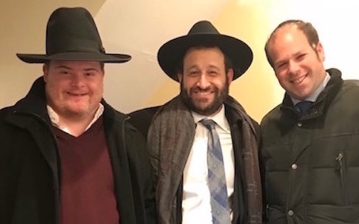 JJ Goldstein, Rabbi Duvie Zeidel, and Jordan Scharf.