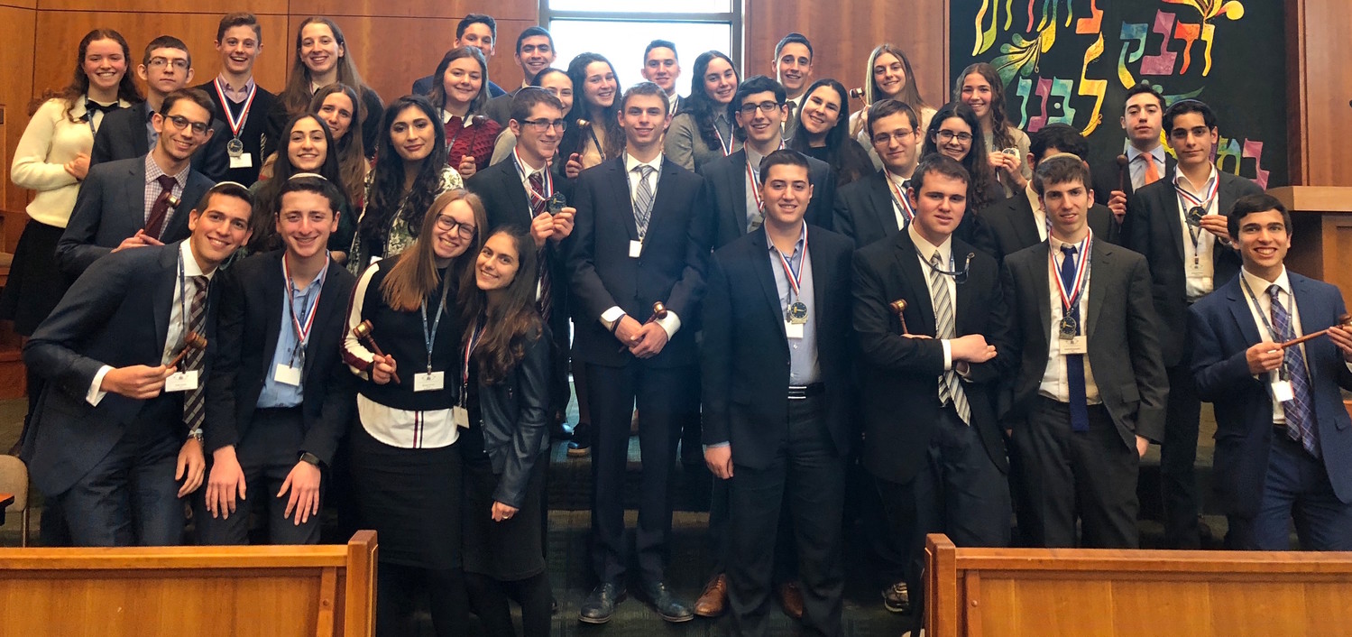 First and second place winners in the Yeshiva League Model Congress.