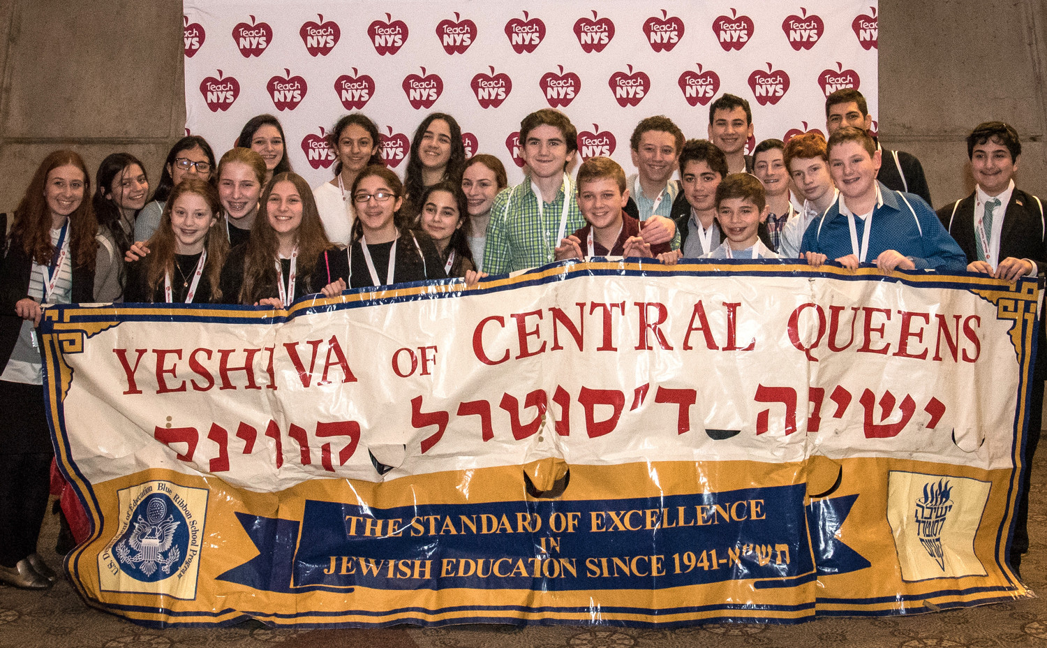 Boys and girls from the Yeshiva of Central Queens joined the OU advocacy effort.