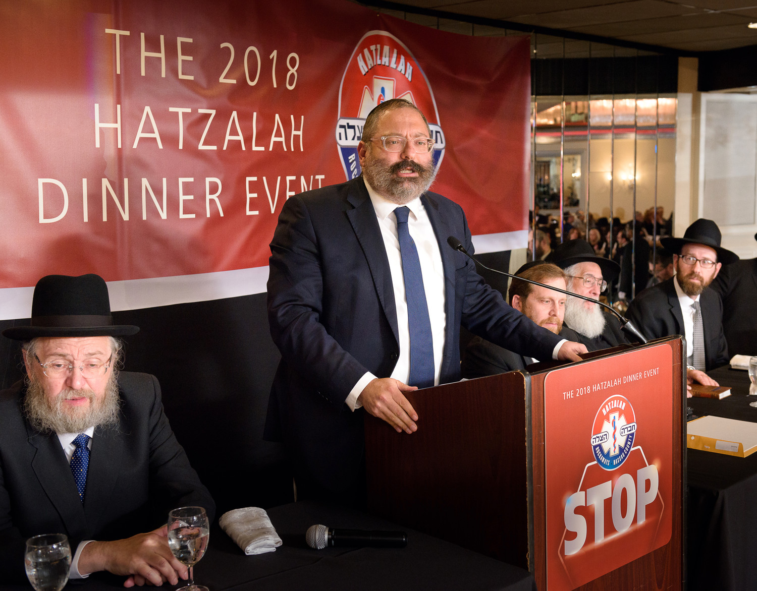 Rabbi YY Jacobson was the keynoter as supporters of Hatzalah of the Rockaways and Nassau County filled The Sands Atlantic Beach on April 29.