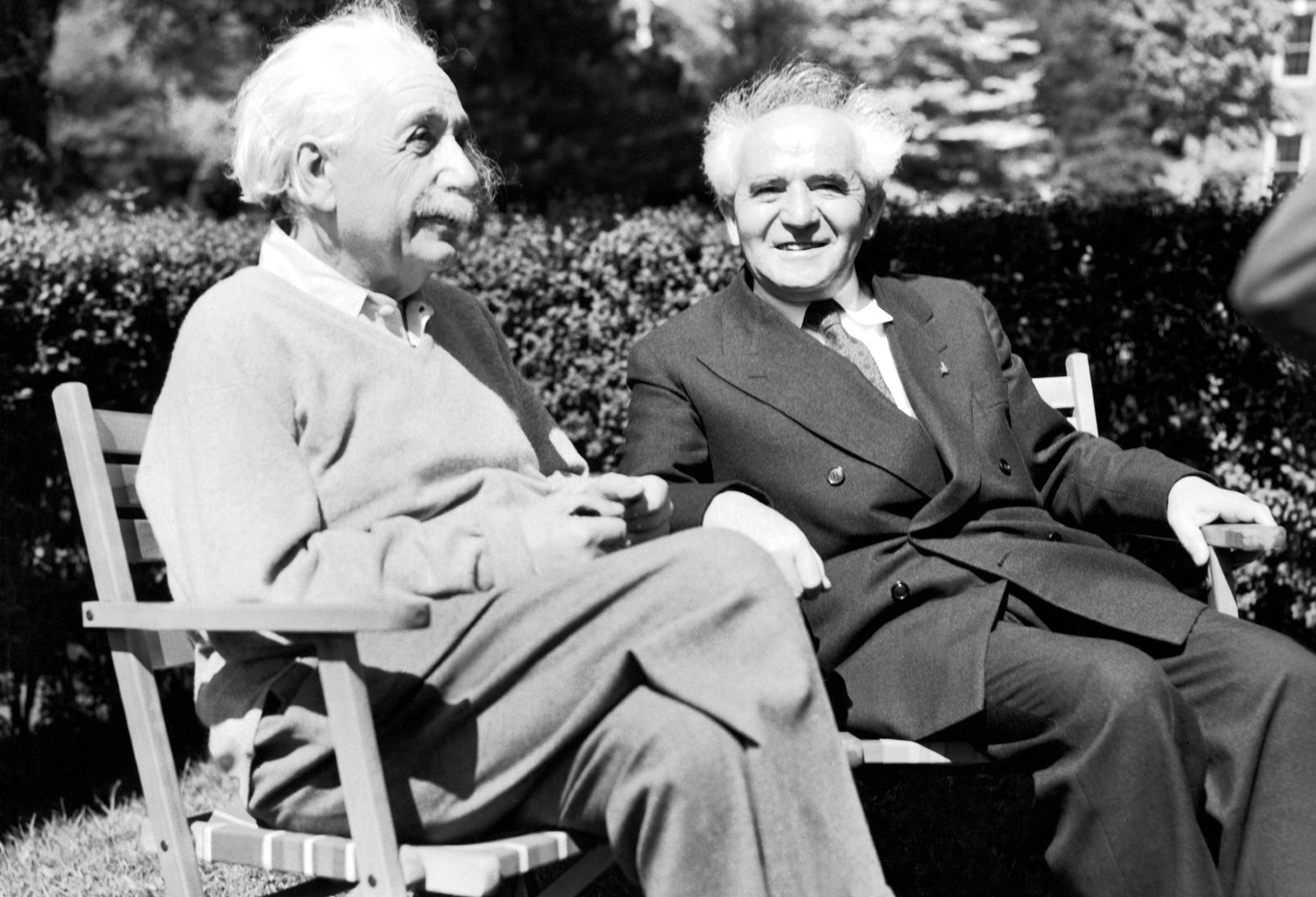 Albert Einstein and David Ben-Gurion.
