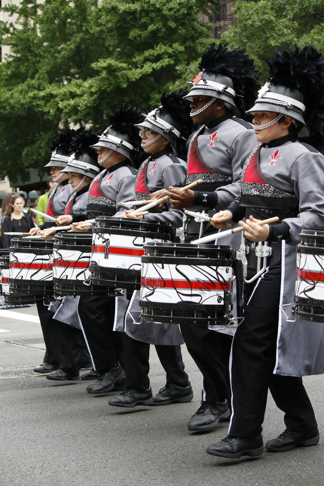 Several marching bands performed in the parade.