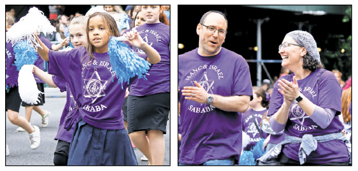 Dressed in Sababa purple: the Hebrew Academy of Nassau County.