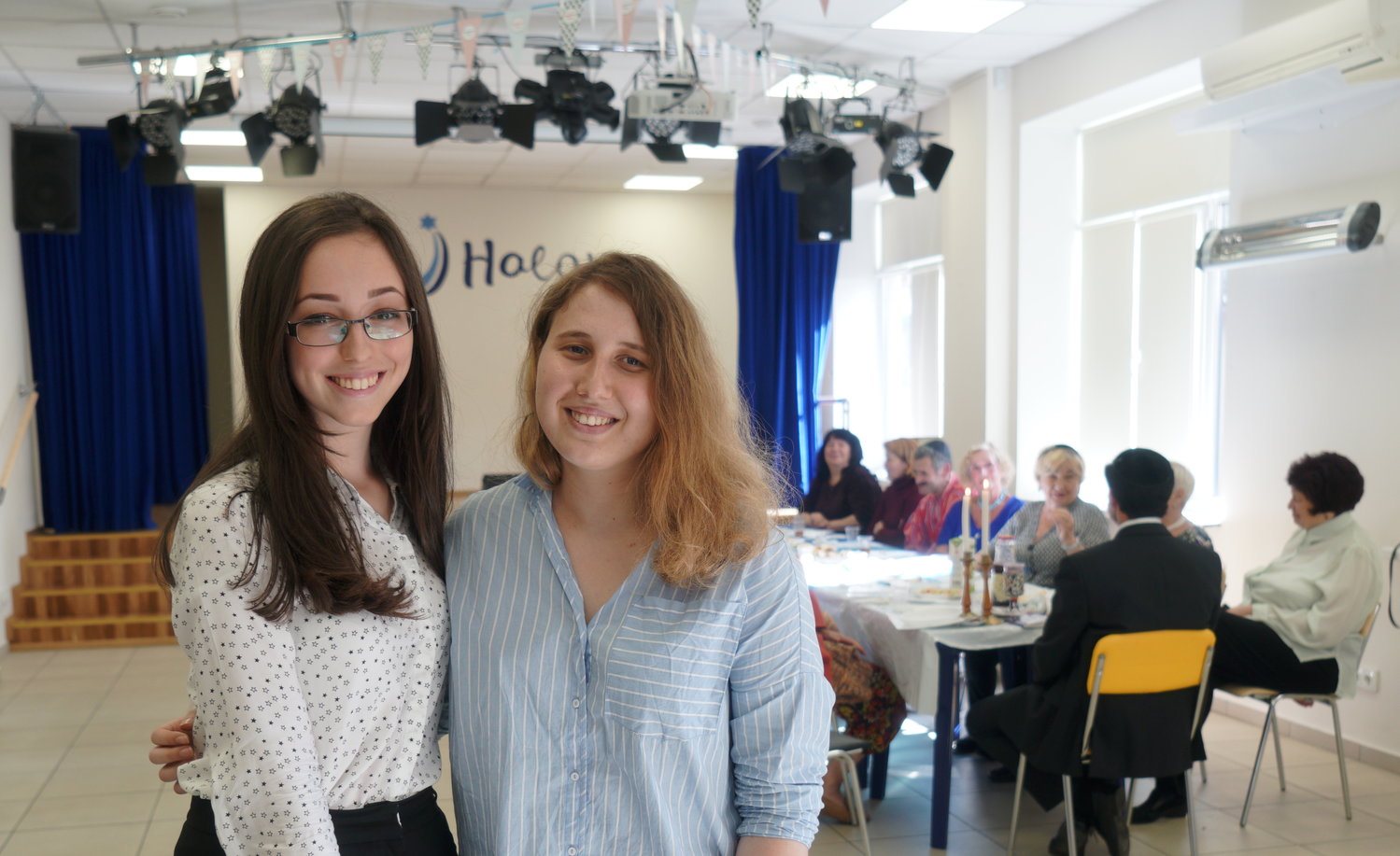 Women at a Shabbat reception at the Halom Jewish Community Center in Kiev, Ukraine, on Sept. 8, 2017.