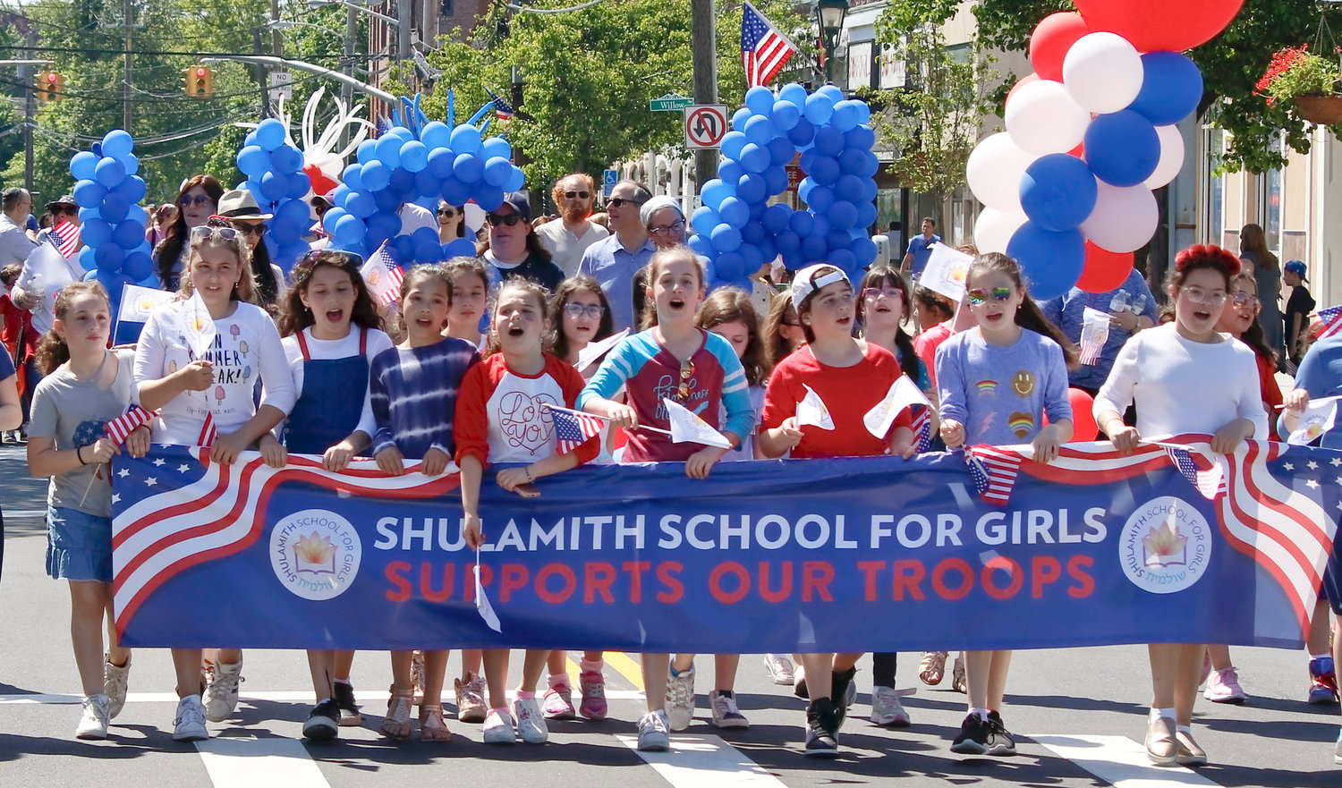 The Shulamith School for Girls in Cedarhurst joined the Lawrence-Cedarhurst Memorial Day Parade on Sunday.
