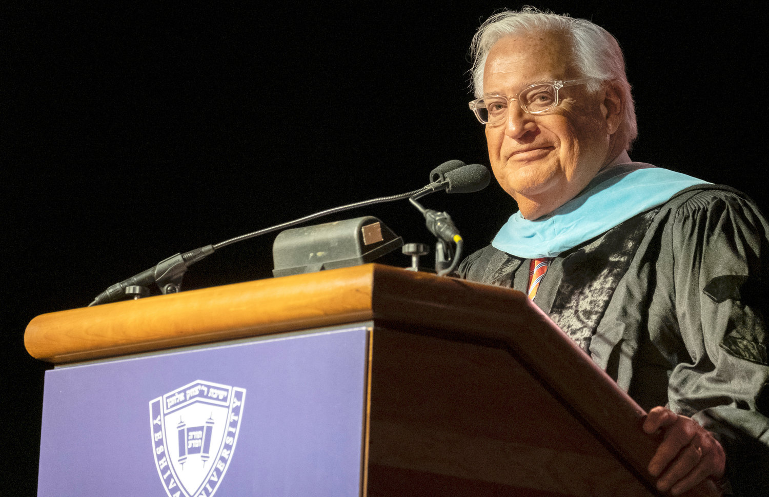 U.S. Ambassador to Israel David Friedman delivers the commencement address at Yeshiva University's event at Madison Square Garden.