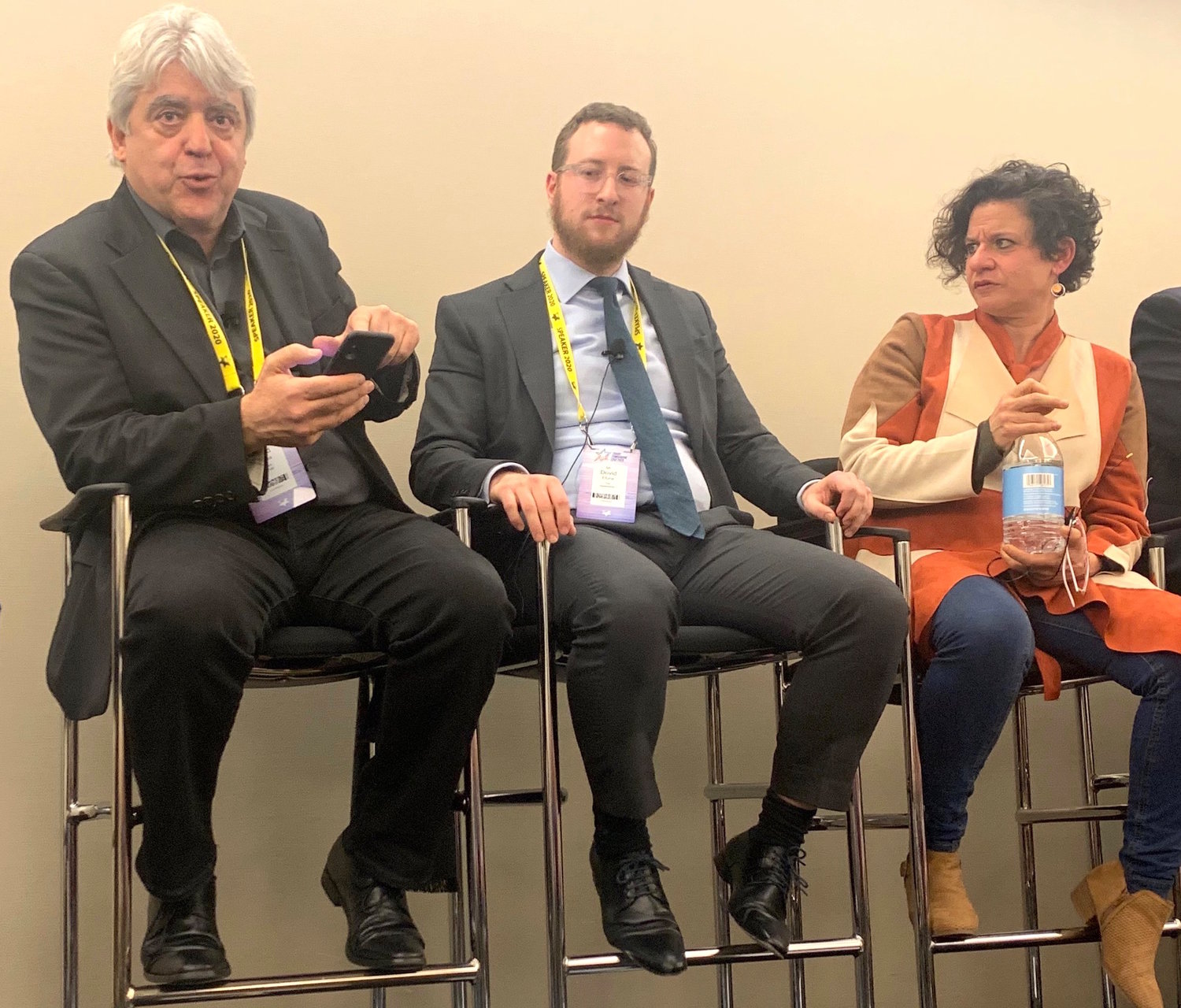 The author, David Suissa (left), participated in a panel at this week's AIPAC Policy Conference in Washington.