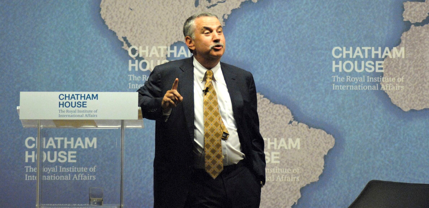 NY Times columnist Thomas Friedman discusses “The Divide Between Order and Disorder,” in 2014.