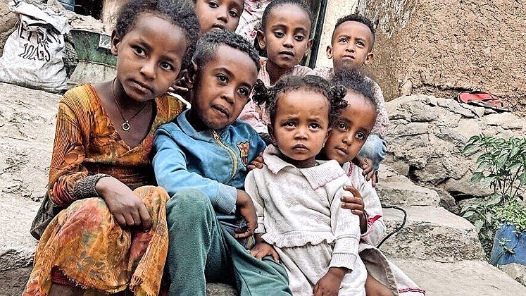 Ethiopian children in Gondar.