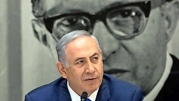 Prime Minister Benjamin Netanyahu leads the weekly Likud party meeting at the Menachem Begin Heritage Center in Jerusalem on March 14, 2016.