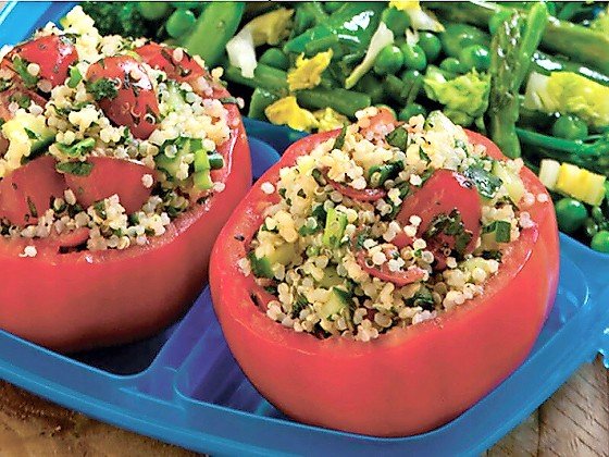 Fresh Tomatoes Stuffed with Tabbouleh