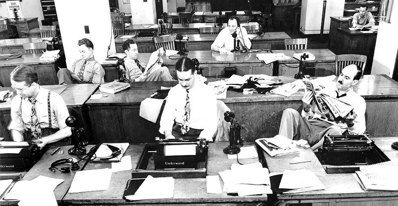 The New York Times newsroom, 1942.