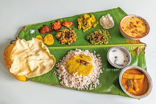 Cochin Jews in Israel still celebrate the Onam festival with a traditional sadhya (a meal consisting of vegetarian dishes served on a banana leaf).