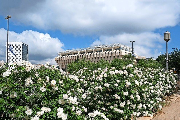 The Wohl Rose Garden is an elegantly quiet park full of beautiful roses that sometimes turns into a protest site opposite the Knesset.