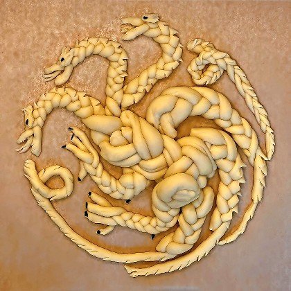 Freddie Feldman created a challah in the form of a “Game of Thrones” coat of arms