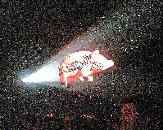 Roger Waters’ pig at the Gelredome in Arnhem, the Netherlands, in 2005.