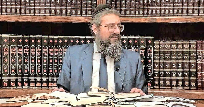 Rabbi Mendel Kaplan, director of Chabad Flamingo in Thornhill, Canada, leads an online class.