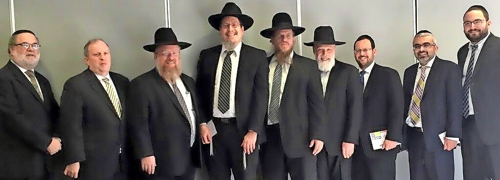 Menahalim and principals of local yeshivas gathered in 2016 to plan CAHAL classes for the upcoming school year.