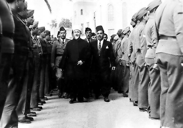 The Grand Mufti of Jerusalem Hajj Amin al-Husseini visits a Galilee village on April 23, 1947.