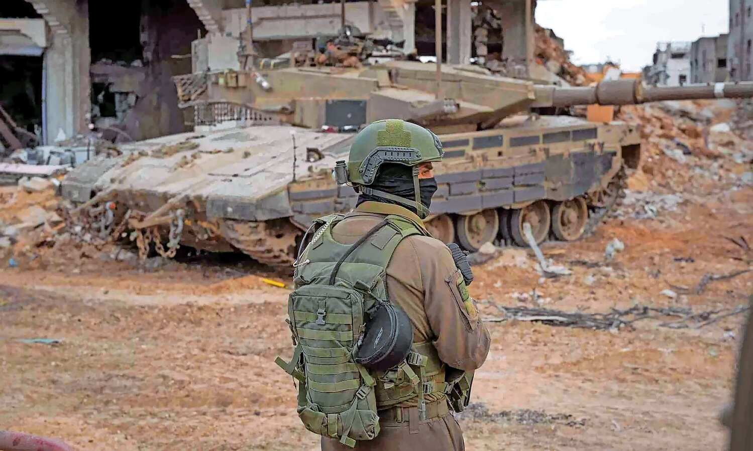 Israeli troops operating in the Hamas-ruled Gaza Strip on Dec. 1, 2023.