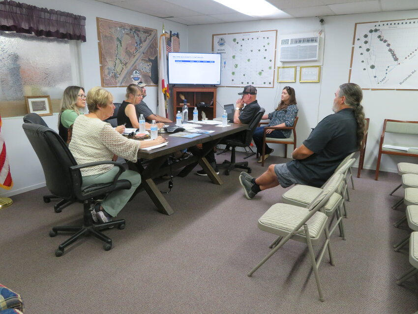 District Manager shows board of trustees 2025-2026 budget