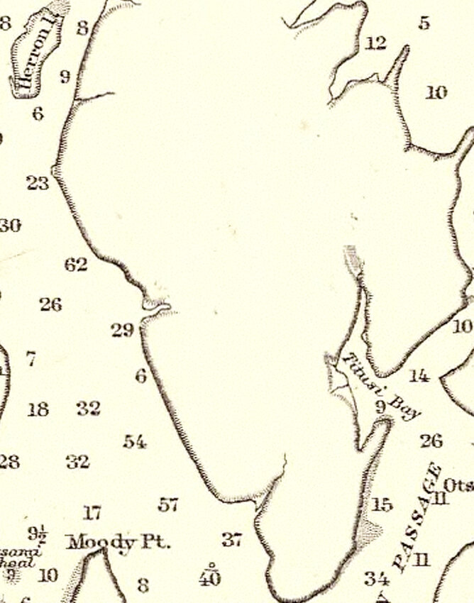 The 1867 chart of Puget Sound used Wilkes’ Titusi Bay.