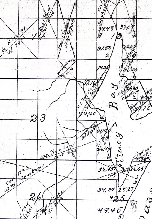 The name Filucy Bay appeared for the first time on Anderson’s atlas of Pierce County, published ca. 1888.