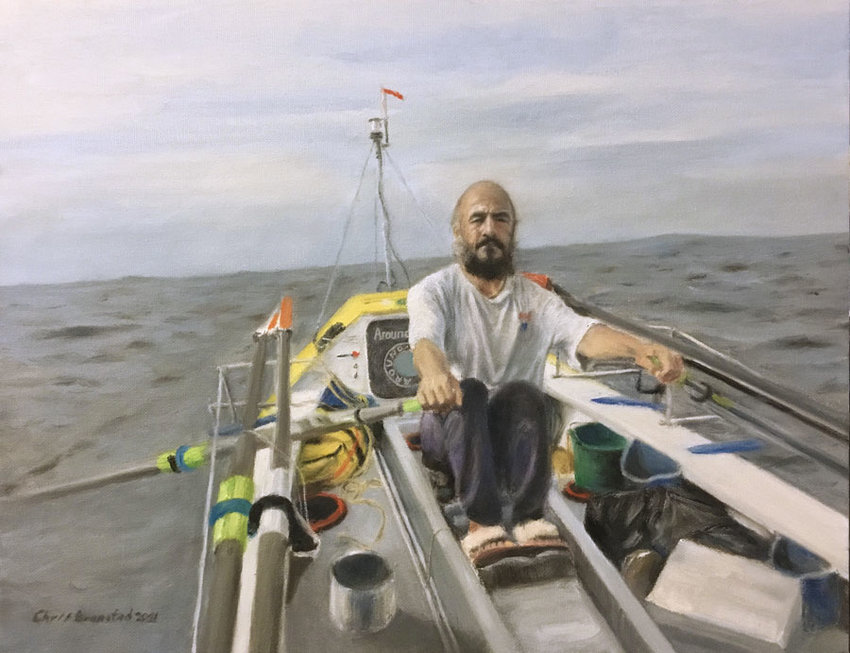 A true story so incredible it inspired an oil painting by local artist Chris Bronstad based on a self-portrait.