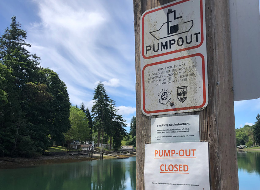 The pump out station at Penrose Point has been out of service since April 2019.