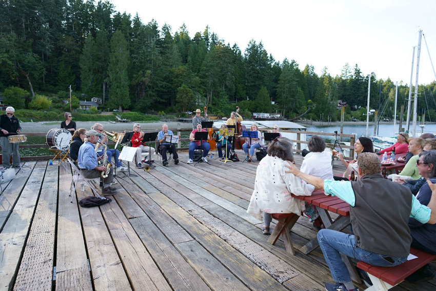 In concert on the dock at Lakebay Marina July 16.