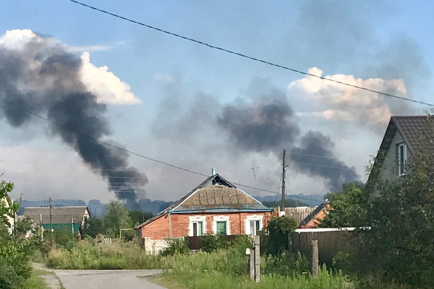 Shelling in Tsyrkuny. &ldquo;We had just left that location 10 minutes earlier. Then it was shelled. I&rsquo;m guessing the Russian drones had been on top of us all day,&rdquo; Bates said.