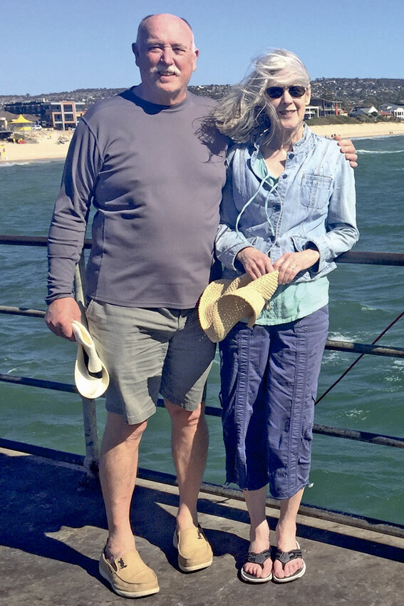 Ted Ralston and Joanna Gormly at Brighton Jetty in Adelaide, Australia, January 2019.