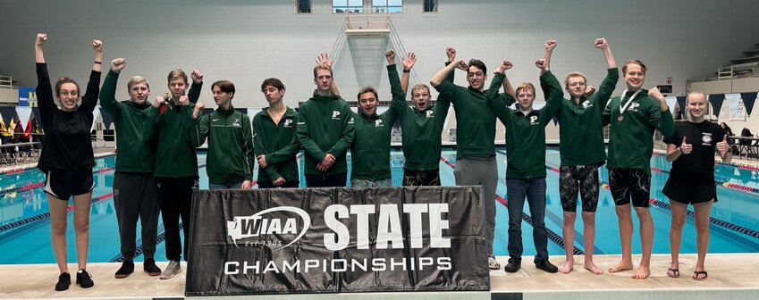 The Peninsula boys swim team made it to the podium for the first time in 10 years at the state meet.