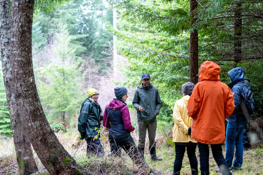 There was time for sharing knowledge, history and wisdom during a tour with Great Peninsula Conservancy leadership and neighboring forest owners.