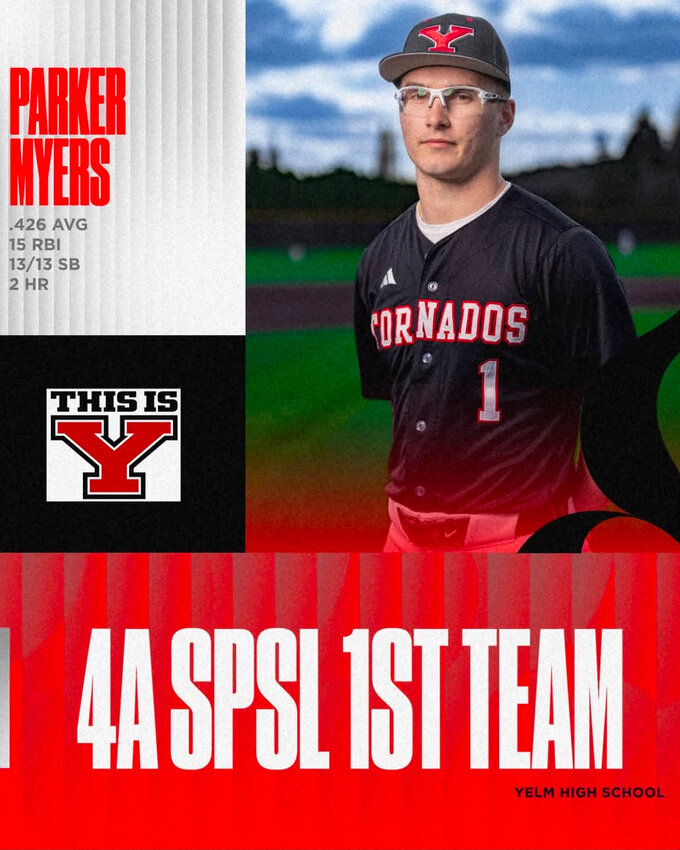 YHS senior infielder Parker Myers was named first team all-SPSL after the conclusion of the 2026 baseball season.
