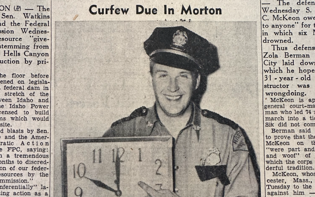 A Look Back in Time: Pet squirrel causes Randle man to crash; Morton police enforce youth curfew; Chehalis Goodyear w...