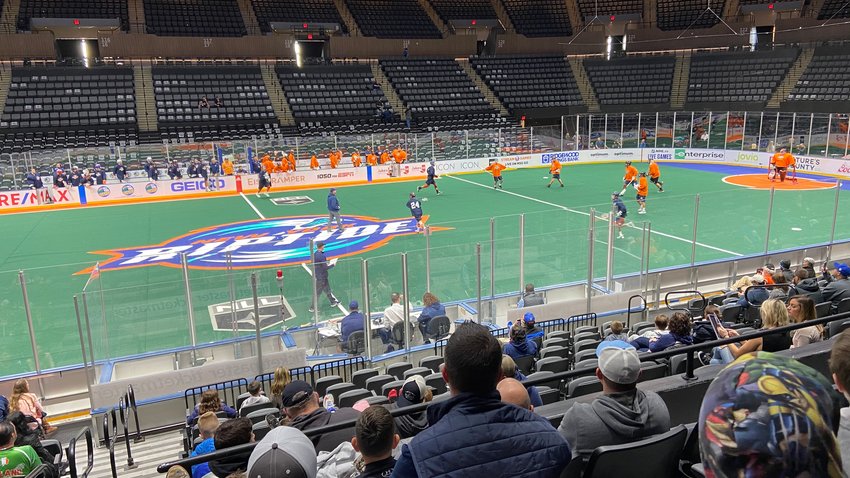 Fans watch on as the New York Riptide hold an open practice session on Nov. 2, 2019 at NYCB Live's Nassau Coliseum.
