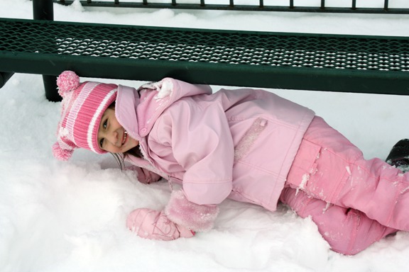 Five Towners play and work in the snow