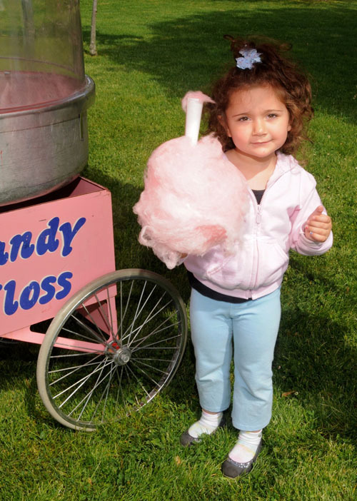 The Cotton Candy 
has 3-year-old Ava Mesita thrilled.