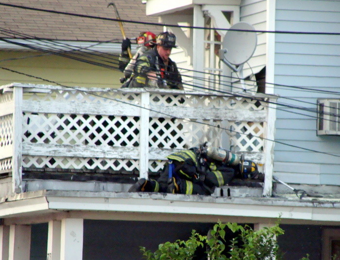 MEmbers of the East Rockaway Fire Department snuffed out the fire minutes after arriving at the scene.