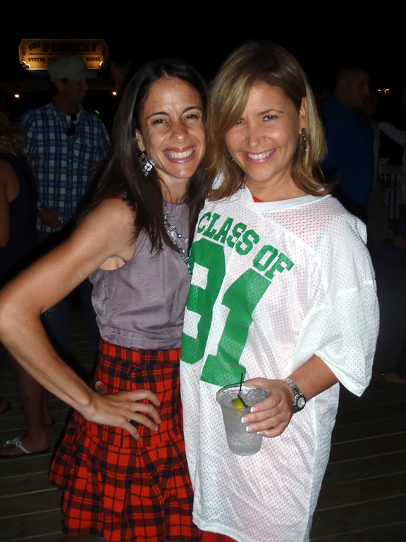 Lisa (Kokonezos) Koloch and Christina Glorioso brought back memories with their retro-90s outfits.