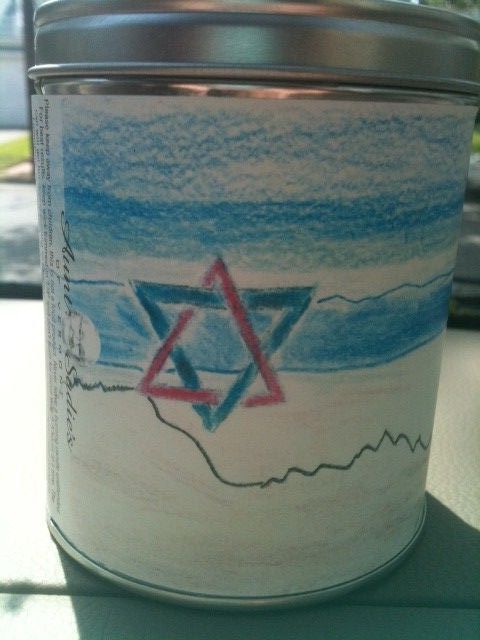 The Star of David is one of several Jewish symbols that highlight the candles made by Emily Simens.