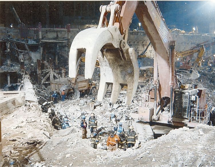 It took 10 months to clean up “The Pit” at Ground Zero. Kaczorowski oversaw the graveyard shift throughout the cleanup and documented the experience with photos.